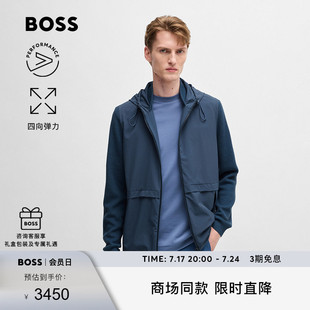 BOSS HUGO 機能通勤系列 針織細節夾克 25春季 新款 雨果博斯男士