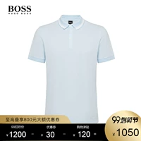 HUGO BOSS Hugo Bos Men 2019 Mùa xuân và mùa hè Mới kinh doanh giản dị thoải mái thoáng khí Áo sơ mi ngắn tay - Polo áo polo trắng