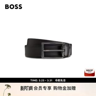 礼物 男士 经典 BOSS博斯 皮革双面腰带 款