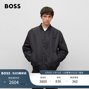 BOSS男装 HUGO 徽标印花防泼水休闲机能棒球服夹克 防泼水 时尚