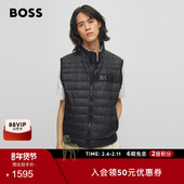 常规版 型 BOSS博斯 男士 立体徽标饰带搭配针织衣领休闲马甲