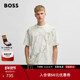 印花棉质平纹针织T恤 男士 100%棉 BOSS博斯