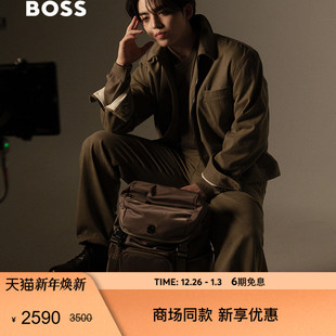 S·COUPS 25冬季 崔胜澈同款 男士 双B铰链徽标双肩包 BOSS博斯