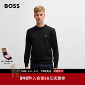 经典 男士 款 含羊绒 BOSS博斯 棉羊绒混纺常规版 型合身毛衣