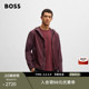 常规版 男士 BOSS博斯 型拉链口袋运动连帽夹克 运动通勤