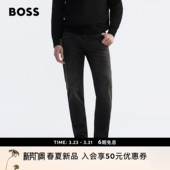 BOSS博斯 牛仔裤 男士 26年春季 黑色弹力牛仔裤 新款 修身