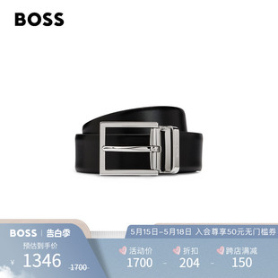 款 快卸扣双面皮革腰带 男士 HUGO 经典 BOSS 礼物