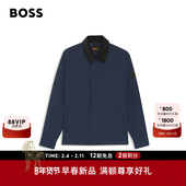 灯芯绒衣领 新款 BOSS博斯 男士 26年春季 夹棉宽松版 型夹克外套