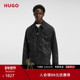 100%棉 男士 HUGO雨果 RB联名 冬款 黑色牛仔夹克