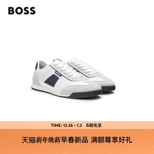 新年礼物 新款 BOSS博斯 26年春季 立体饰边低帮运动鞋 男士
