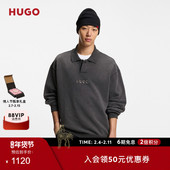 情人节礼物 POLO领卫衣 HUGO雨果 男士 冬刺绣徽标棉质混纺卫衣