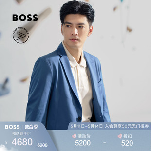 单排扣商务西服外套夹克 HUGO 机能通勤系列 BOSS男士 弹力修身