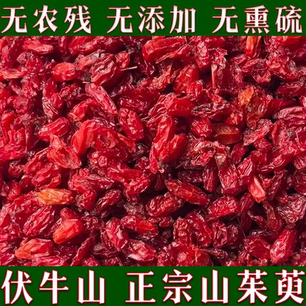伏牛山山茱萸中药材正品野生500g山茱萸泡水喝的功效与作用山萸肉