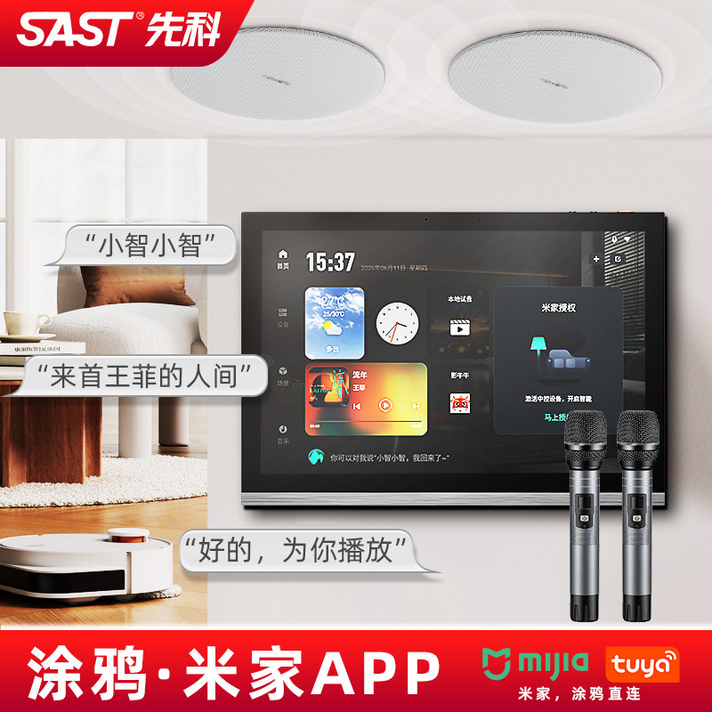 先科Q10背景音乐套装5.1吸顶音箱喇叭吊顶吸顶音响嵌入式家庭影院