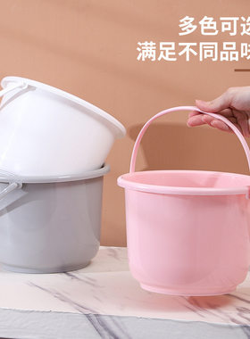 迷你小水桶塑料桶厨房提水桶灰色打扫卫生小桶儿童玩具收纳小桶