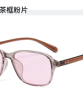 22954新款TR90时尚墨镜男高级感舒适方框女茶色太阳镜防晒防紫外