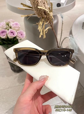 9090新网红盒仔同款Arket白色猫眼凹造型太阳镜眼镜女墨镜偏光潮