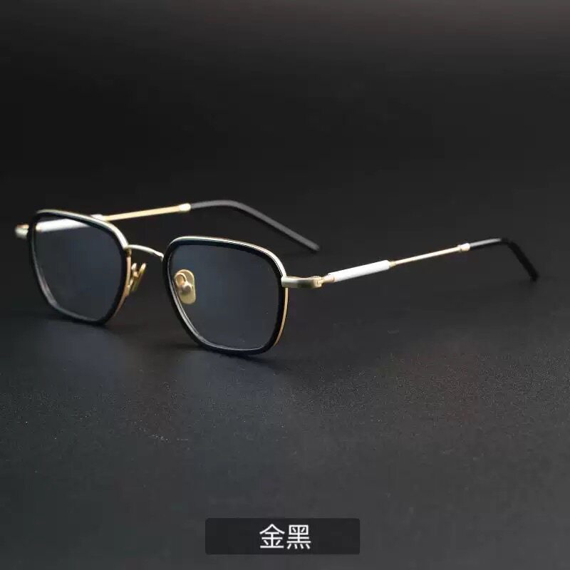 22002时尚男女士痞帅休闲复古纯钛日系全框眼镜框批发大脸可配眼