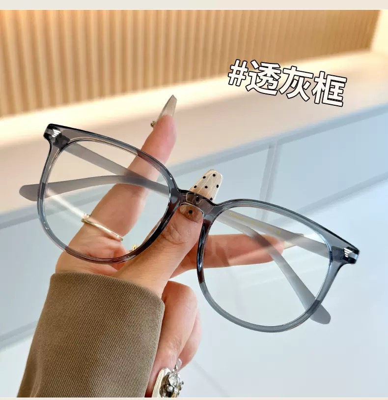 M5035新款网红复古高清椭圆眼镜韩系素颜防蓝光框个性时尚潮眼镜