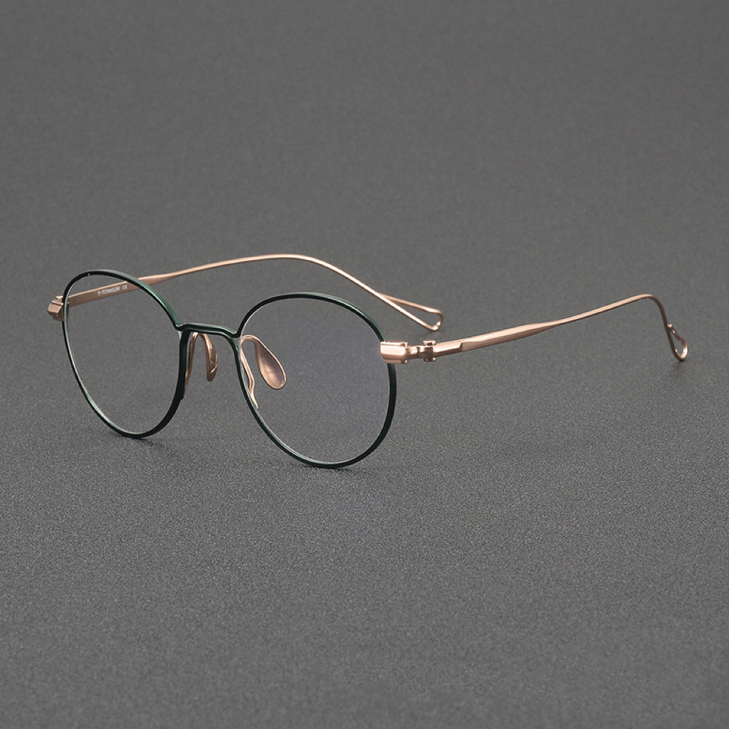 153纯钛眼镜框复古椭圆形网红爆款外山雄壹同款设计师手工近视镜