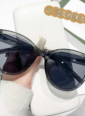 55022新款时尚偏光太阳眼镜圆框TR90墨镜大显瘦防紫外线时尚