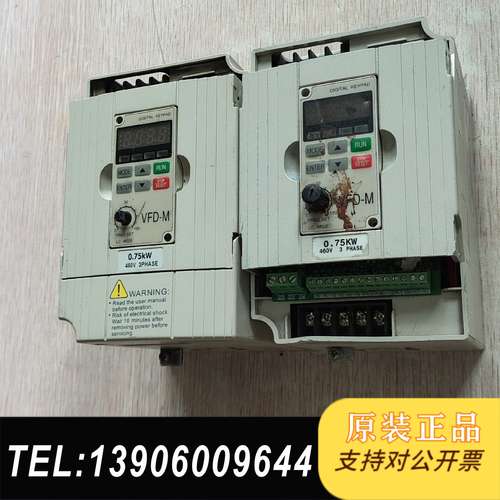 台达变频器VFD007M43B  原装拆机0.75KW 38需问价