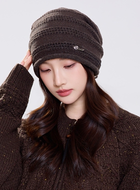 秋冬保暖护耳堆堆帽女显脸小