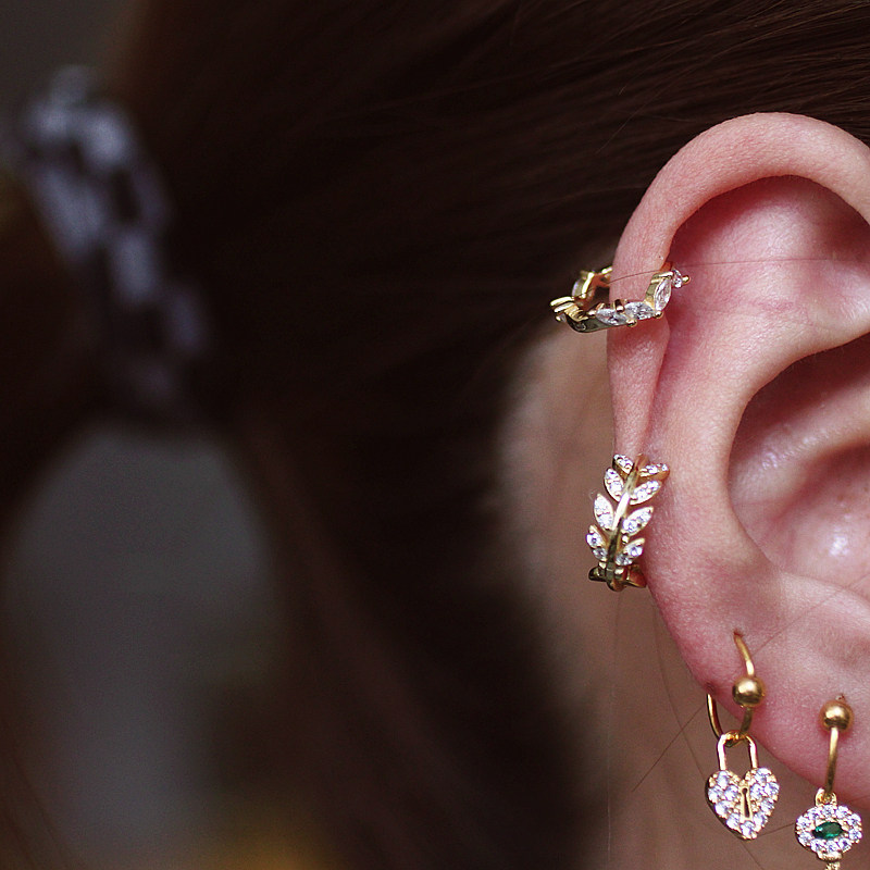 超仙羽毛耳扣原创设计感925银耳骨环女满钻锆石耳环民族风格复古,饰品/流行首饰/时尚饰品新,耳环,淘宝优惠券,粉丝福利购,淘宝优惠卷