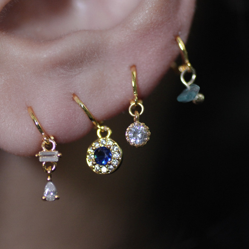 耳皮扣Viyami天使之眼迷你耳扣