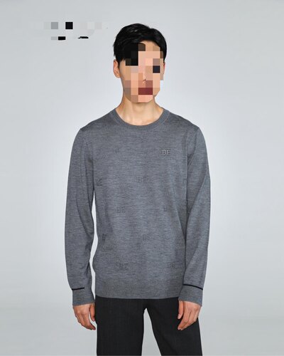 100绵羊毛 170号利家秋冬男士商务休闲圆领套头薄毛衣q1qms0071