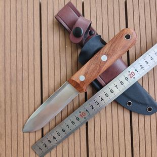 毕方制作经典凯普特户外生存刀进口山特维克14c28n刃材配真皮皮套