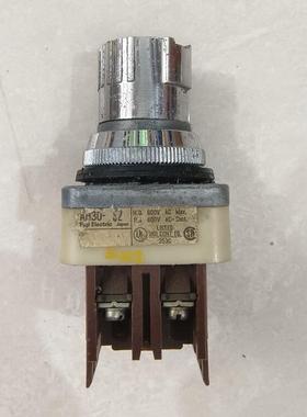 Fuji富士带旋钮黑色平头复位按钮AH30-S2 2NC 2常闭AHX291