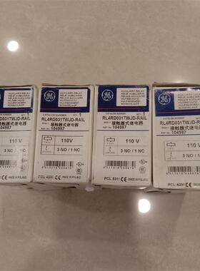 美国GE直流接触器RL4RD031TWJD-RAIL    110V  3NO/1NC