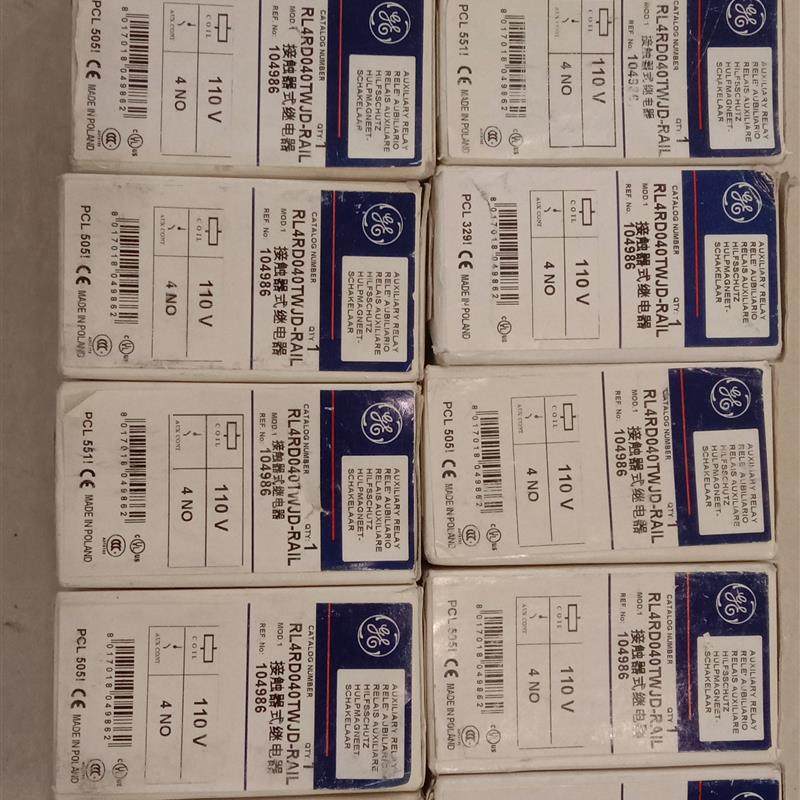 美国GE直流接触器 RL4RD040TWJD-RAIL 110V  4NO