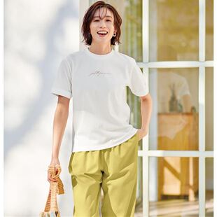2025年春夏季日本代购窄领小标志短袖防晒率85%冷感T恤有大码