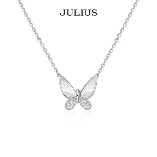 Julius 聚利时蝴蝶项链女纯银轻奢小众设计高级感生日礼物送女友