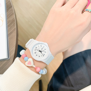 聚利时学生手表男女款 初中生高中生考试专用静音学院风夜光石英表