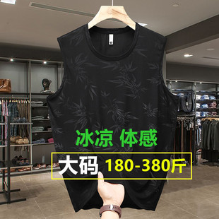 新款夏季运动背心套装男胖子加肥加大跑步篮球服速干透气宽松