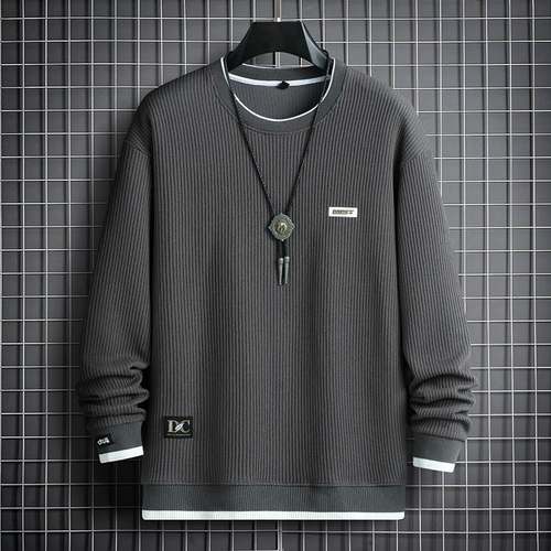 280g重磅长袖t恤男秋季新款大码美式圆领宽松休闲胖子加肥加大9xl