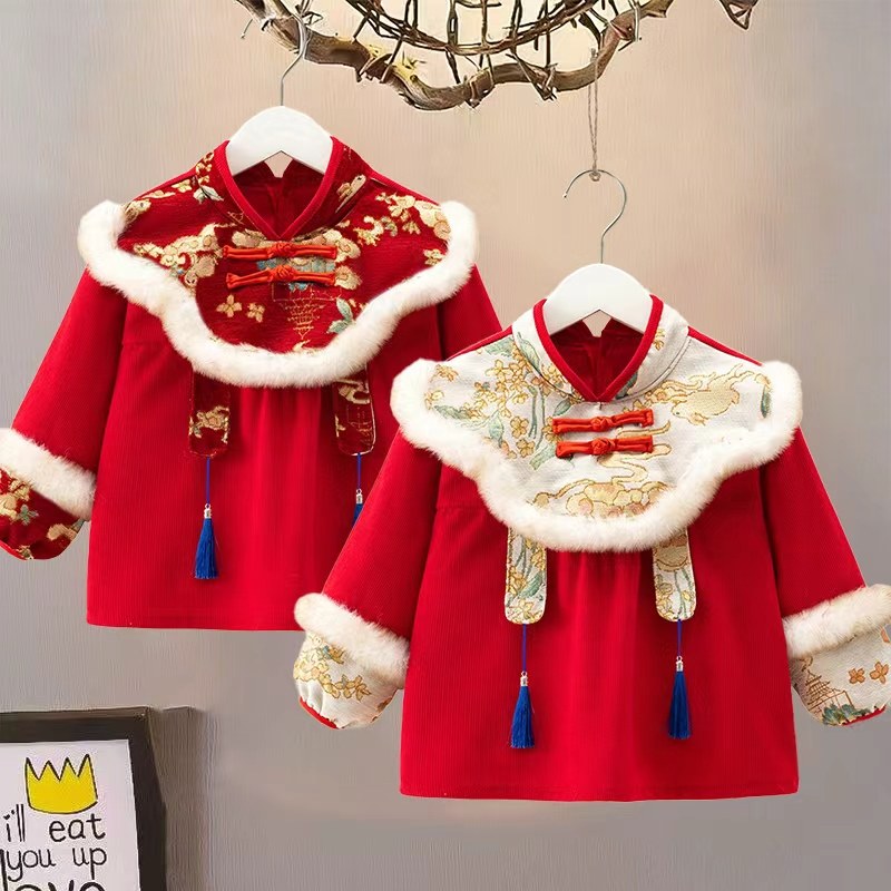 中国风罩衣宝宝儿童新年外穿洋气围兜防水围裙秋冬季唐装拜年护衣,童装/婴儿装/亲子装,反穿衣/罩衣,淘宝优惠券,粉丝福利购,淘宝优惠卷