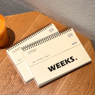 B6螺旋周计划本 week线圈本日程本weekly简约时间管理表随身笔记本子大学生考研学习记事本笔记本weeks