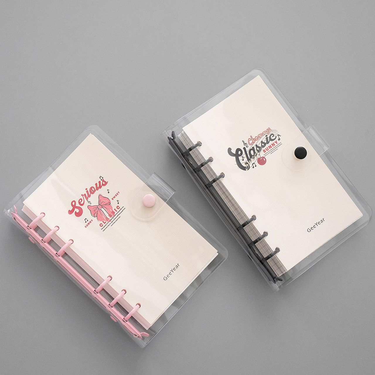 锦一文具透明PVC手账活页本