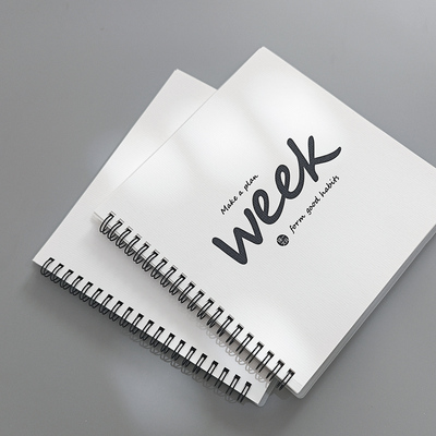 方形八分格周计划本 week线圈本日程本weekly简约时间管理表随身笔记本子大学生考研学习记事本笔记本weeks