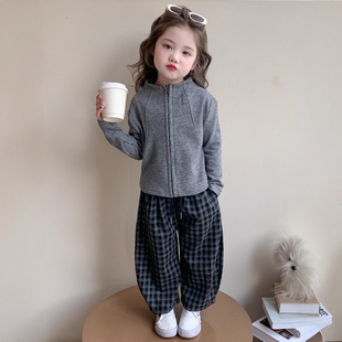 洋气女宝宝休闲纯棉时髦两件套 2025新款 法国Uamtor女童套装 春秋季