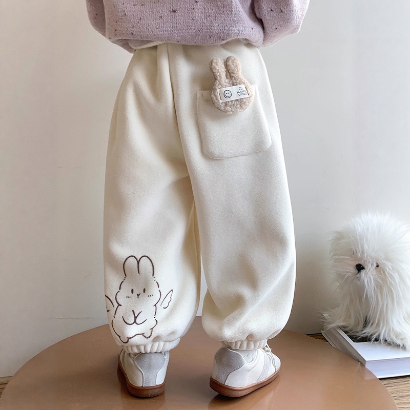 法国Uamtor女童加绒休闲加厚卫裤