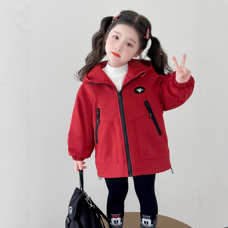 法国Uamtor女小童加绒卡通冲锋衣