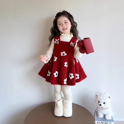 法国Uamtor女童连衣裙加厚两件套