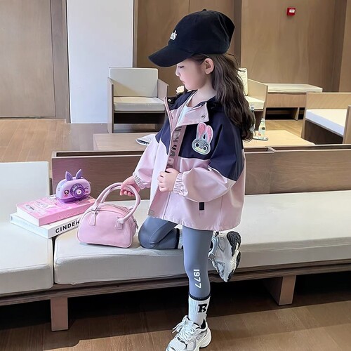 法国Uamtor女小童防风冲锋衣外套