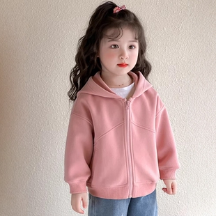 宝宝时髦休闲纯棉外套 开衫 法国Uamtor女童外套春秋2026款 洋气春季