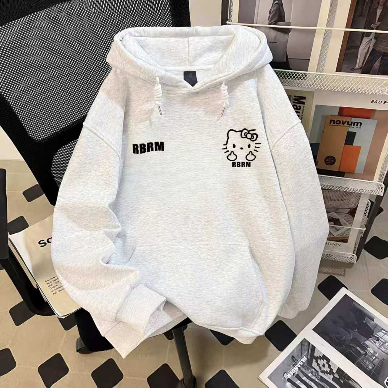 女童纯棉凯蒂猫潮牌连帽卫衣中大童2025秋冬新款慵懒上衣外套帽衫,童装/婴儿装/亲子装,卫衣/绒衫,淘宝优惠券,粉丝福利购,淘宝优惠卷